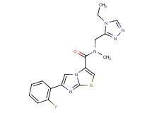 N-[(4-ethyl-4H-1,2,4-triazol-3-yl)methyl]-6-(2-fluorophenyl)-N-methylimidazo[2,1-b][1,3]thiazole-3-carboxamide