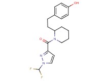 4-[2-(1-{[1-(difluoromethyl)-1H-pyrazol-3-yl]carbonyl}-2-piperidinyl)ethyl]phenol
