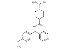 1-isopropyl-N-[(4-methoxyphenyl)(4-pyridinyl)methyl]-4-piperidinecarboxamide