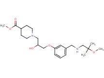 methyl 1-[2-hydroxy-3-(3-{[(2-methoxy-2-methylpropyl)amino]methyl}phenoxy)propyl]-4-piperidinecarboxylate