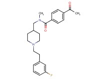 4-acetyl-N-({1-[2-(3-fluorophenyl)ethyl]-4-piperidinyl}methyl)-N-methylbenzamide