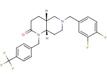 (4aR*,8aS*)-6-(3,4-difluorobenzyl)-1-[4-(trifluoromethyl)benzyl]octahydro-1,6-naphthyridin-2(1H)-one