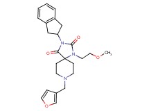3-(2,3-dihydro-1H-inden-2-yl)-8-(3-furylmethyl)-1-(2-methoxyethyl)-1,3,8-triazaspiro[4.5]decane-2,4-dione