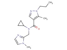 N-cyclopropyl-5-methyl-N-[(1-methyl-1H-imidazol-2-yl)methyl]-1-propyl-1H-pyrazole-4-carboxamide