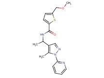 5-(methoxymethyl)-N-{1-[5-methyl-1-(2-pyridinyl)-1H-pyrazol-4-yl]ethyl}-2-thiophenecarboxamide