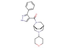 (1S*,5R*)-6-[(3-phenyl-1H-pyrazol-4-yl)carbonyl]-3-(tetrahydro-2H-pyran-4-yl)-3,6-diazabicyclo[3.2.2]nonane