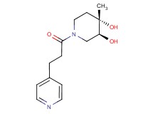 (3S*,4S*)-4-methyl-1-(3-pyridin-4-ylpropanoyl)piperidine-3,4-diol