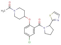 1-acetyl-4-(4-chloro-2-{[2-(1,3-thiazol-2-yl)-1-pyrrolidinyl]carbonyl}phenoxy)piperidine
