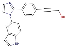 3-{4-[1-(1H-indol-5-yl)-1H-imidazol-2-yl]phenyl}prop-2-yn-1-ol