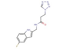 N-[(5-fluoro-1H-indol-2-yl)methyl]-3-(1H-tetrazol-1-yl)propanamide