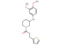 N-(3,4-dimethoxyphenyl)-1-[3-(2-thienyl)propanoyl]-3-piperidinamine