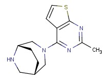 4-[(1S*,5S*)-3,6-diazabicyclo[3.2.2]non-3-yl]-2-methylthieno[2,3-d]pyrimidine