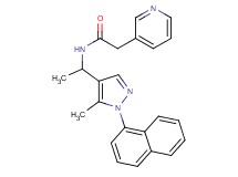 N-{1-[5-methyl-1-(1-naphthyl)-1H-pyrazol-4-yl]ethyl}-2-(3-pyridinyl)acetamide