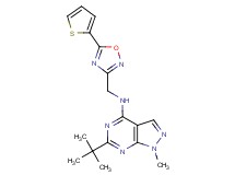 6-tert-butyl-1-methyl-N-{[5-(2-thienyl)-1,2,4-oxadiazol-3-yl]methyl}-1H-pyrazolo[3,4-d]pyrimidin-4-amine