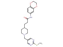 N-(2,3-dihydro-1,4-benzodioxin-6-yl)-3-(1-{[2-(methylthio)-5-pyrimidinyl]methyl}-4-piperidinyl)propanamide