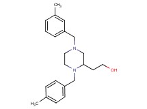 2-[4-(3-methylbenzyl)-1-(4-methylbenzyl)-2-piperazinyl]ethanol
