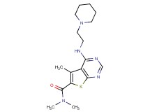 N,N,5-trimethyl-4-{[2-(1-piperidinyl)ethyl]amino}thieno[2,3-d]pyrimidine-6-carboxamide
