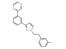 2-(3-{1-[2-(3-fluorophenyl)ethyl]-1H-pyrazol-3-yl}phenyl)pyrazine