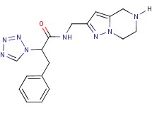3-phenyl-N-(4,5,6,7-tetrahydropyrazolo[1,5-a]pyrazin-2-ylmethyl)-2-(1H-tetrazol-1-yl)propanamide hydrochloride
