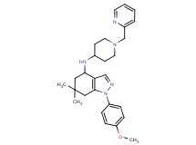 1-(4-methoxyphenyl)-6,6-dimethyl-N-[1-(2-pyridinylmethyl)-4-piperidinyl]-4,5,6,7-tetrahydro-1H-indazol-4-amine