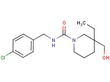 N-(4-chlorobenzyl)-3-ethyl-3-(hydroxymethyl)-1-piperidinecarboxamide