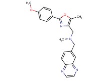 1-[2-(4-methoxyphenyl)-5-methyl-1,3-oxazol-4-yl]-N-methyl-N-(6-quinoxalinylmethyl)methanamine