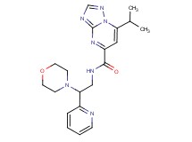 7-isopropyl-N-[2-(4-morpholinyl)-2-(2-pyridinyl)ethyl][1,2,4]triazolo[1,5-a]pyrimidine-5-carboxamide
