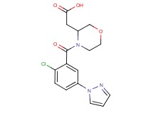 {4-[2-chloro-5-(1H-pyrazol-1-yl)benzoyl]-3-morpholinyl}acetic acid