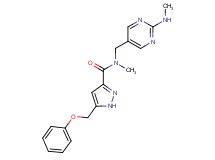 N-methyl-N-{[2-(methylamino)pyrimidin-5-yl]methyl}-5-(phenoxymethyl)-1H-pyrazole-3-carboxamide