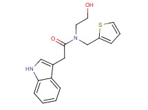 N-(2-hydroxyethyl)-2-(1H-indol-3-yl)-N-(2-thienylmethyl)acetamide