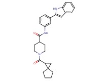 N-[3-(1H-indol-2-yl)phenyl]-1-(spiro[2.4]hept-1-ylcarbonyl)-4-piperidinecarboxamide