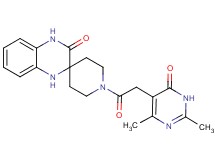 1-[(2,4-dimethyl-6-oxo-1,6-dihydro-5-pyrimidinyl)acetyl]-1',4'-dihydro-3'H-spiro[piperidine-4,2'-quinoxalin]-3'-one