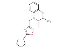 1-[(5-cyclopentyl-1,2,4-oxadiazol-3-yl)methyl]-3-methylquinoxalin-2(1H)-one