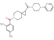 6-(2,4-dimethylbenzoyl)-1-{[4-(2-pyridinyl)-1-piperazinyl]carbonyl}-6-azaspiro[2.5]octane