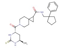 6-{[(4S*,6R*)-6-methyl-2-thioxohexahydro-4-pyrimidinyl]carbonyl}-N-[(1-phenylcyclopentyl)methyl]-6-azaspiro[2.5]octane-1-carboxamide