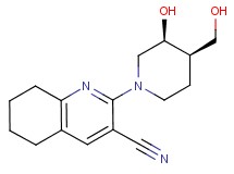 2-[(3S*,4R*)-3-hydroxy-4-(hydroxymethyl)-1-piperidinyl]-5,6,7,8-tetrahydro-3-quinolinecarbonitrile