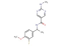 N-[1-(3-fluoro-4-methoxyphenyl)ethyl]-2-(methylamino)pyrimidine-5-carboxamide