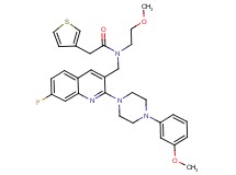 N-({7-fluoro-2-[4-(3-methoxyphenyl)-1-piperazinyl]-3-quinolinyl}methyl)-N-(2-methoxyethyl)-2-(3-thienyl)acetamide