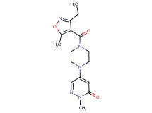 5-{4-[(3-ethyl-5-methyl-4-isoxazolyl)carbonyl]-1-piperazinyl}-2-methyl-3(2H)-pyridazinone