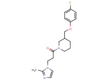 3-[(4-fluorophenoxy)methyl]-1-[3-(2-methyl-1H-imidazol-1-yl)propanoyl]piperidine