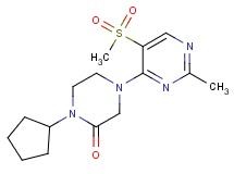 1-cyclopentyl-4-[2-methyl-5-(methylsulfonyl)pyrimidin-4-yl]piperazin-2-one