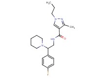 N-[2-(4-fluorophenyl)-2-(1-piperidinyl)ethyl]-3-methyl-1-propyl-1H-pyrazole-4-carboxamide