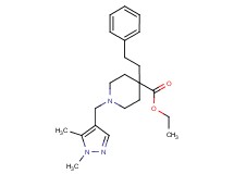 ethyl 1-[(1,5-dimethyl-1H-pyrazol-4-yl)methyl]-4-(2-phenylethyl)-4-piperidinecarboxylate
