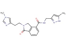 2-[2-(1-methyl-1H-imidazol-4-yl)ethyl]-N-[(5-methyl-1H-pyrazol-3-yl)methyl]-1-oxoisoindoline-4-carboxamide