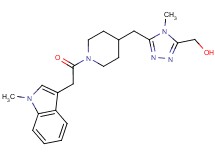 [4-methyl-5-({1-[(1-methyl-1H-indol-3-yl)acetyl]piperidin-4-yl}methyl)-4H-1,2,4-triazol-3-yl]methanol