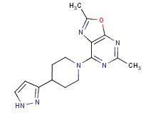 2,5-dimethyl-7-[4-(1H-pyrazol-3-yl)piperidin-1-yl][1,3]oxazolo[5,4-d]pyrimidine