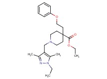 ethyl 1-[(1-ethyl-3,5-dimethyl-1H-pyrazol-4-yl)methyl]-4-(2-phenoxyethyl)-4-piperidinecarboxylate