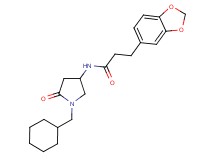 3-(1,3-benzodioxol-5-yl)-N-[1-(cyclohexylmethyl)-5-oxo-3-pyrrolidinyl]propanamide