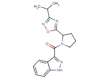 3-{[2-(3-isopropyl-1,2,4-oxadiazol-5-yl)-1-pyrrolidinyl]carbonyl}-1H-indazole