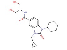 1-cyclohexyl-3-(cyclopropylmethyl)-N-[2-hydroxy-1-(hydroxymethyl)ethyl]-2-oxo-2,3-dihydro-1H-benzimidazole-5-carboxamide